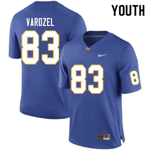 Youth #83 John Vardzel Pitt Panthers College Football Jerseys Sale-Royal